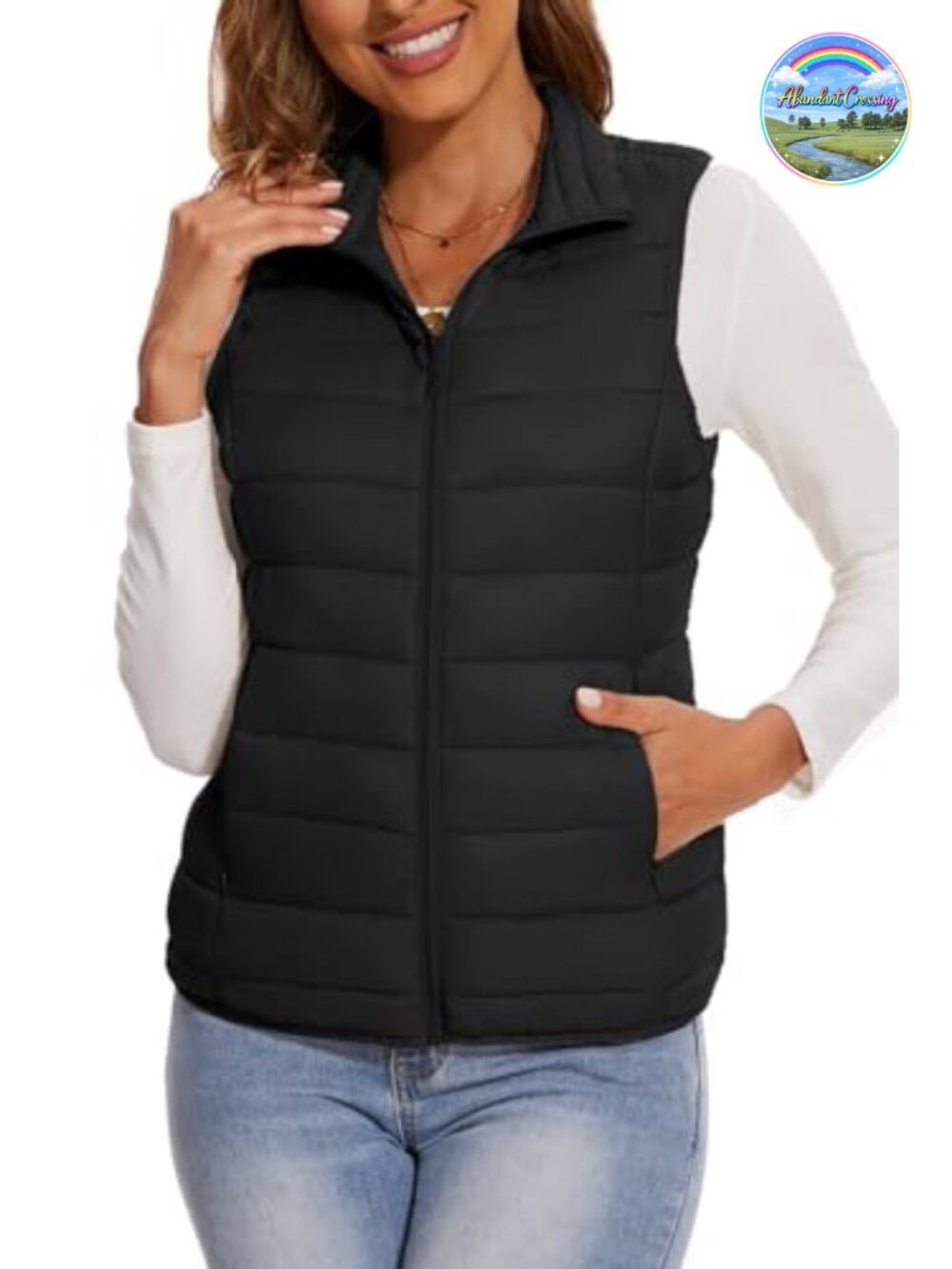 SMENG Women's Lightweight Quilted Puffer Vest Sleeveless Zip Up